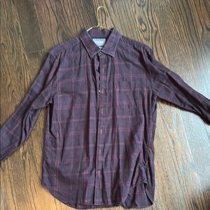 Bonobos Red Casual Button Down Shirt with Long Sleeves